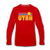 Utah Long Sleeve T-Shirt - Retro Sunrise Unisex Utah Long Sleeve Shirt - red