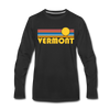 Vermont Long Sleeve T-Shirt - Retro Sunrise Unisex Vermont Long Sleeve Shirt - black