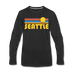 Seattle, Washington Long Sleeve T-Shirt - Retro Sunrise Unisex Seattle Long Sleeve Shirt - black