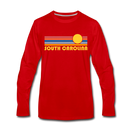 South Carolina Long Sleeve T-Shirt - Retro Sunrise Unisex South Carolina Long Sleeve Shirt - red