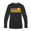 Telluride, Colorado Long Sleeve T-Shirt - Retro Sunrise Unisex Telluride Long Sleeve Shirt - black