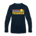 Telluride, Colorado Long Sleeve T-Shirt - Retro Sunrise Unisex Telluride Long Sleeve Shirt - deep navy