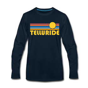Telluride, Colorado Long Sleeve T-Shirt - Retro Sunrise Unisex Telluride Long Sleeve Shirt