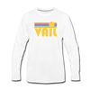 Vail, Colorado Long Sleeve T-Shirt - Retro Sunrise Unisex Vail Long Sleeve Shirt - white