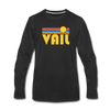 Vail, Colorado Long Sleeve T-Shirt - Retro Sunrise Unisex Vail Long Sleeve Shirt - black