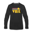 Vail, Colorado Long Sleeve T-Shirt - Retro Sunrise Unisex Vail Long Sleeve Shirt - black