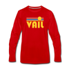 Vail, Colorado Long Sleeve T-Shirt - Retro Sunrise Unisex Vail Long Sleeve Shirt - red