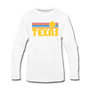 Texas Long Sleeve T-Shirt - Retro Sunrise Unisex Texas Long Sleeve Shirt