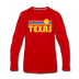 Texas Long Sleeve T-Shirt - Retro Sunrise Unisex Texas Long Sleeve Shirt - red