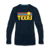 Texas Long Sleeve T-Shirt - Retro Sunrise Unisex Texas Long Sleeve Shirt - deep navy