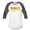 Arizona Baseball T-Shirt - Retro Sunrise Unisex Arizona Raglan T Shirt - white/charcoal