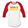 Boise, Idaho Baseball T-Shirt - Retro Sunrise Unisex Boise Raglan T Shirt