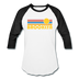 Brooklyn, New York Baseball T-Shirt - Retro Sunrise Unisex Brooklyn Raglan T Shirt - white/black