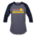 Brooklyn, New York Baseball T-Shirt - Retro Sunrise Unisex Brooklyn Raglan T Shirt - heather blue/navy