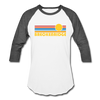 Breckenridge, Colorado Baseball T-Shirt - Retro Sunrise Unisex Breckenridge Raglan T Shirt - white/charcoal