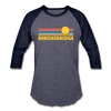 Breckenridge, Colorado Baseball T-Shirt - Retro Sunrise Unisex Breckenridge Raglan T Shirt