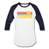 Florida Baseball T-Shirt - Retro Sunrise Unisex Florida Raglan T Shirt