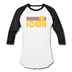 Iowa Baseball T-Shirt - Retro Sunrise Unisex Iowa Raglan T Shirt - white/black