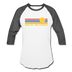 Lake of the Ozarks, Missouri Baseball T-Shirt - Retro Sunrise Unisex Lake of the Ozarks Raglan T Shirt - white/charcoal