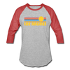 Los Angeles, California Baseball T-Shirt - Retro Sunrise Unisex Los Angeles Raglan T Shirt
