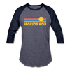 Jackson Hole, Wyoming Baseball T-Shirt - Retro Sunrise Unisex Jackson Hole Raglan T Shirt