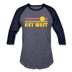 Key West, Florida Baseball T-Shirt - Retro Sunrise Unisex Key West Raglan T Shirt - heather blue/navy