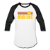 Maine Baseball T-Shirt - Retro Sunrise Unisex Maine Raglan T Shirt - white/black