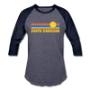 South Carolina Baseball T-Shirt - Retro Sunrise Unisex South Carolina Raglan T Shirt