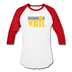Vail, Colorado Baseball T-Shirt - Retro Sunrise Unisex Vail Raglan T Shirt - white/red