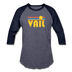 Vail, Colorado Baseball T-Shirt - Retro Sunrise Unisex Vail Raglan T Shirt - heather blue/navy
