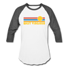 West Virginia Baseball T-Shirt - Retro Sunrise Unisex West Virginia Raglan T Shirt