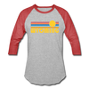Wyoming Baseball T-Shirt - Retro Sunrise Unisex Wyoming Raglan T Shirt
