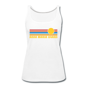 Anna Maria Island, Florida Women’s Tank Top - Retro Sunrise Women’s Anna Maria Island Tank Top - white