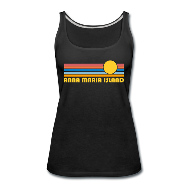 Anna Maria Island, Florida Women’s Tank Top - Retro Sunrise Women’s Anna Maria Island Tank Top - black