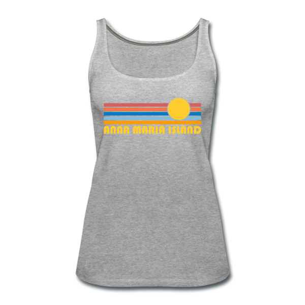 Anna Maria Island, Florida Women’s Tank Top - Retro Sunrise Women’s Anna Maria Island Tank Top - heather gray