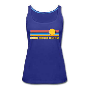 Anna Maria Island, Florida Women’s Tank Top - Retro Sunrise Women’s Anna Maria Island Tank Top - royal blue