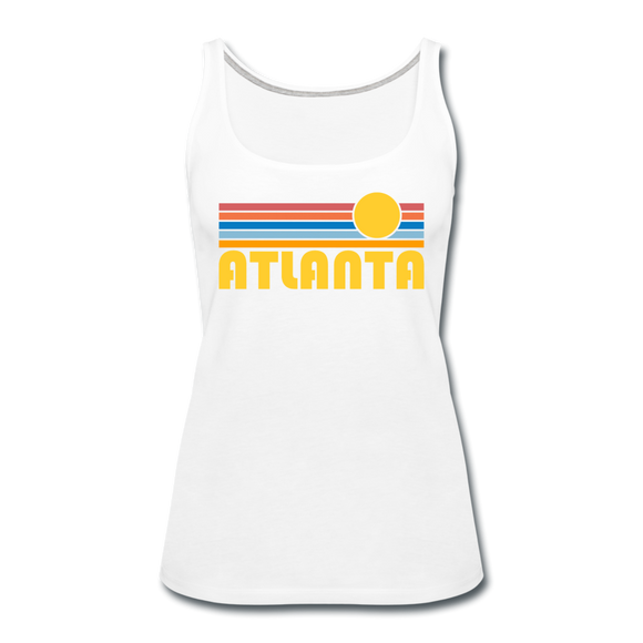 Atlanta, Georgia Women’s Tank Top - Retro Sunrise Women’s Atlanta Tank Top - white