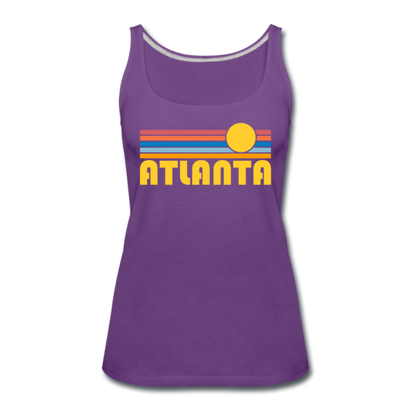 Atlanta, Georgia Women’s Tank Top - Retro Sunrise Women’s Atlanta Tank Top - purple