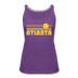 Atlanta, Georgia Women’s Tank Top - Retro Sunrise Women’s Atlanta Tank Top - purple
