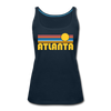 Atlanta, Georgia Women’s Tank Top - Retro Sunrise Women’s Atlanta Tank Top - deep navy