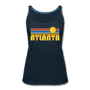 Atlanta, Georgia Women’s Tank Top - Retro Sunrise Women’s Atlanta Tank Top - deep navy