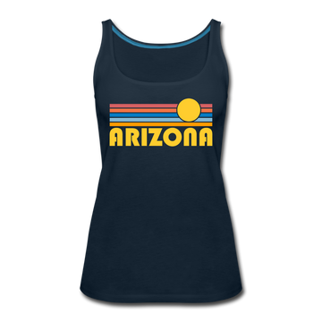 Arizona Women’s Tank Top - Retro Sunrise Women’s Arizona Tank Top - deep navy