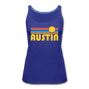 Austin, Texas Women’s Tank Top - Retro Sunrise Women’s Austin Tank Top - royal blue