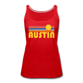 Austin, Texas Women’s Tank Top - Retro Sunrise Women’s Austin Tank Top - red