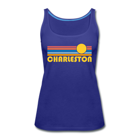 Charleston, South Carolina Women’s Tank Top - Retro Sunrise Women’s Charleston Tank Top - royal blue