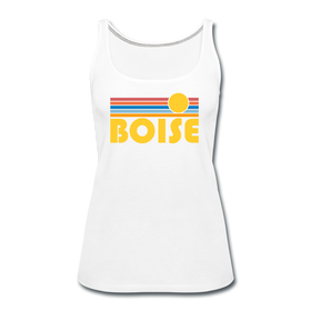 Boise, Idaho Women’s Tank Top - Retro Sunrise Women’s Boise Tank Top - white