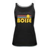 Boise, Idaho Women’s Tank Top - Retro Sunrise Women’s Boise Tank Top - black