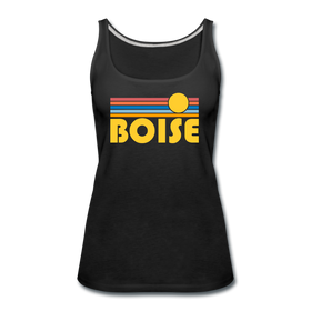 Boise, Idaho Women’s Tank Top - Retro Sunrise Women’s Boise Tank Top - black