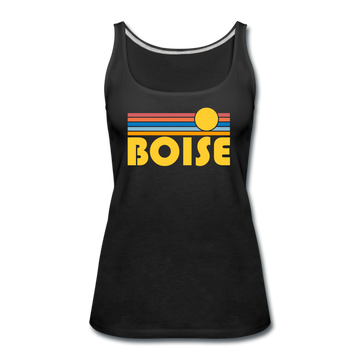 Boise, Idaho Women’s Tank Top - Retro Sunrise Women’s Boise Tank Top - black