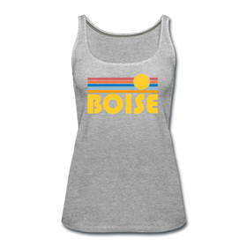 Boise, Idaho Women’s Tank Top - Retro Sunrise Women’s Boise Tank Top - heather gray
